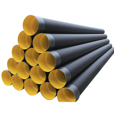 Los tubos SN16 negro del drenaje del HDPE DN600 acanalaron el tubo de la alcantarilla del HDPE