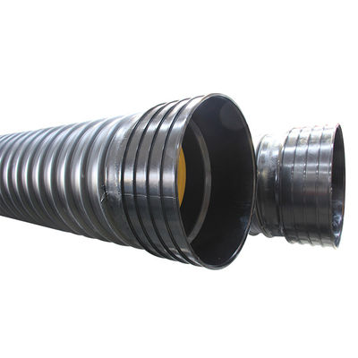 La pared subterráneo plástica del doble del HDPE acanaló el tubo los 500mm*6m